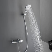 Thermostatische waterval badkraan met handdouche – chroom