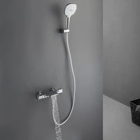 Thermostatische waterval badkraan met handdouche – chroom