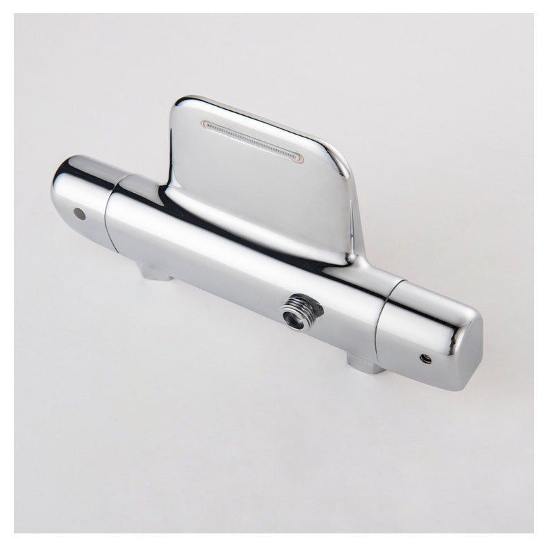 Chroom thermostatische badkraan met handdouche en glijstang