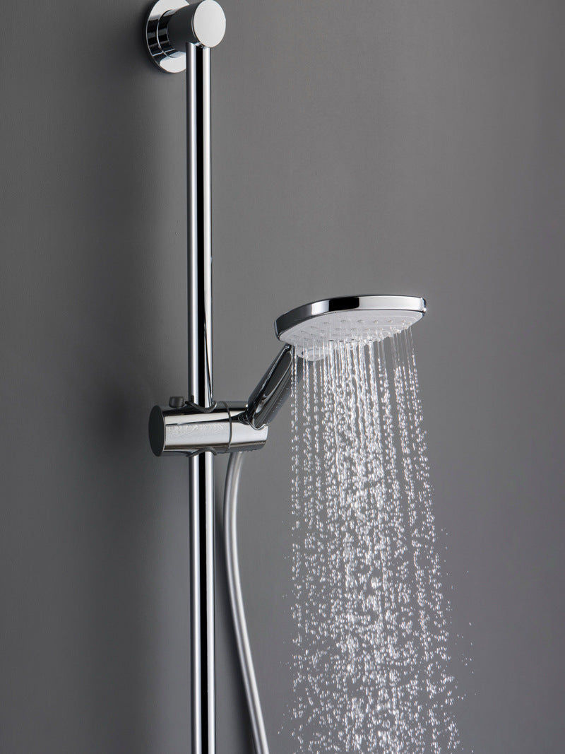 Chroom thermostatische badkraan met handdouche en glijstang