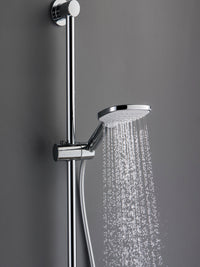 Chroom thermostatische badkraan met handdouche en glijstang