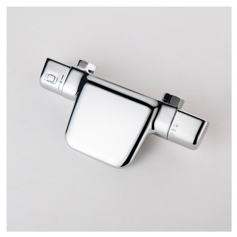 Chroom thermostatische badkraan met handdouche en glijstang