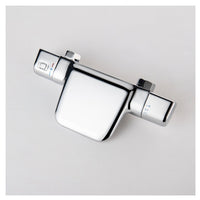 Chroom thermostatische badkraan met handdouche en glijstang