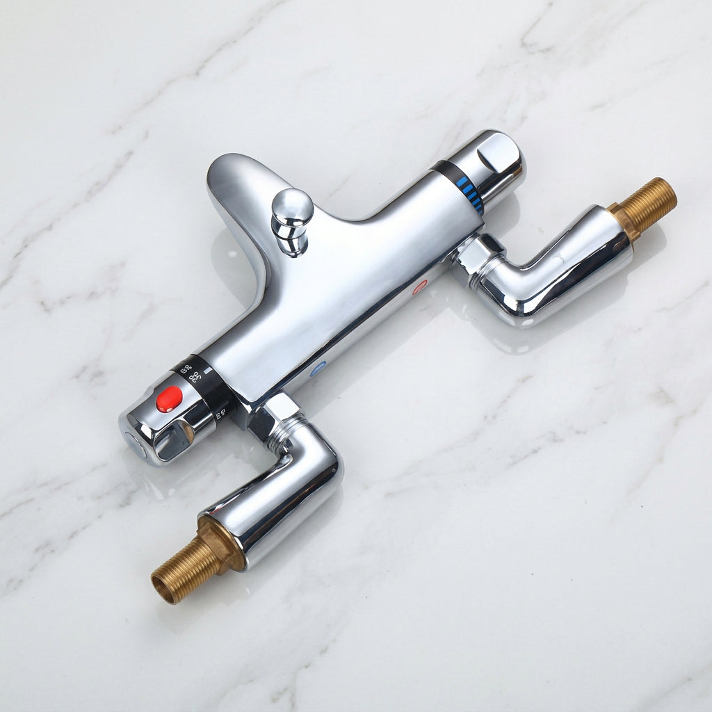 Thermostatische Badrandkraan Chroom