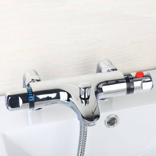 Thermostatische Badrandkraan Chroom