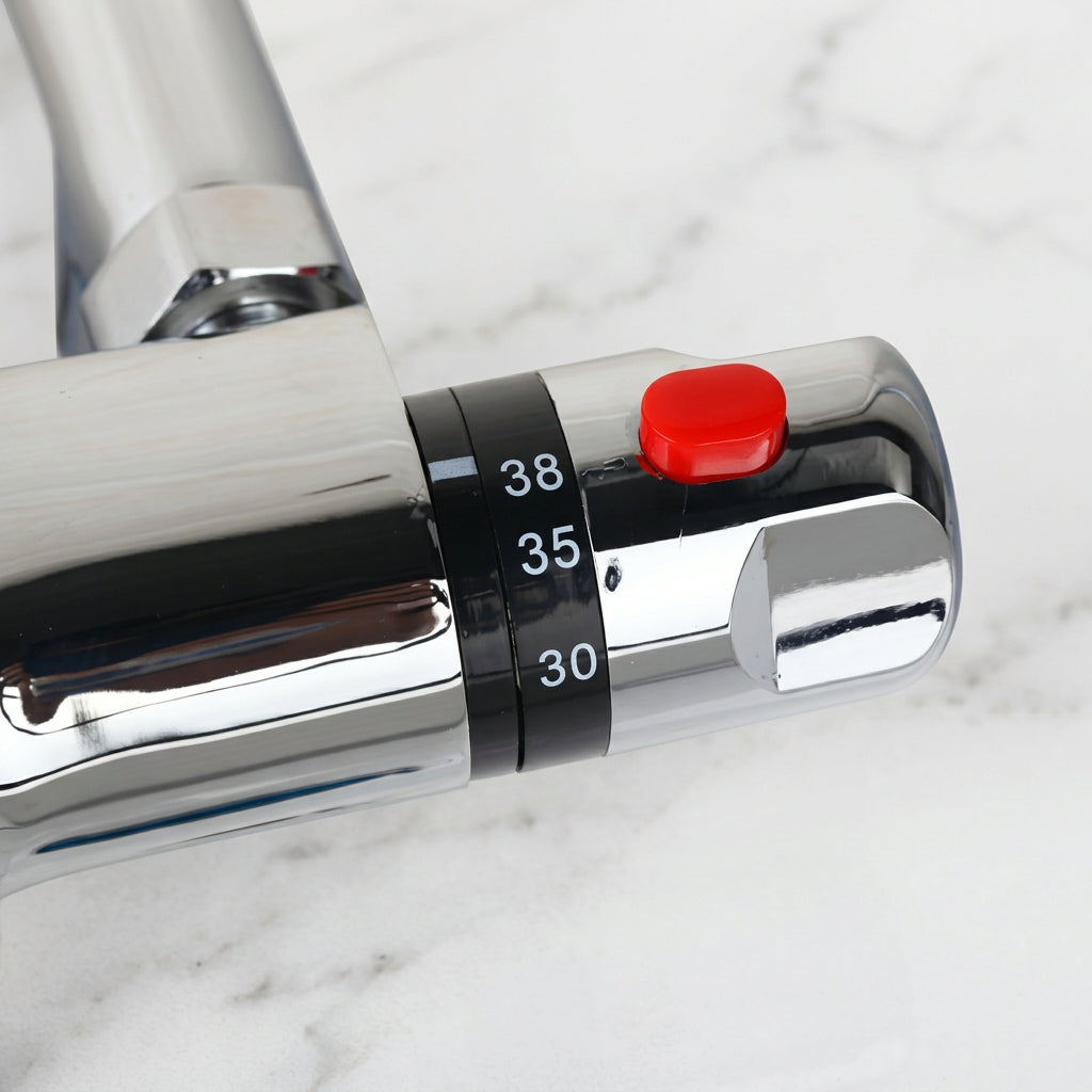 Thermostatische Badrandkraan Chroom