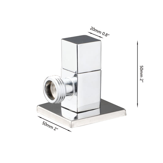 Chroom hoekstopkraan vierkant 1/2