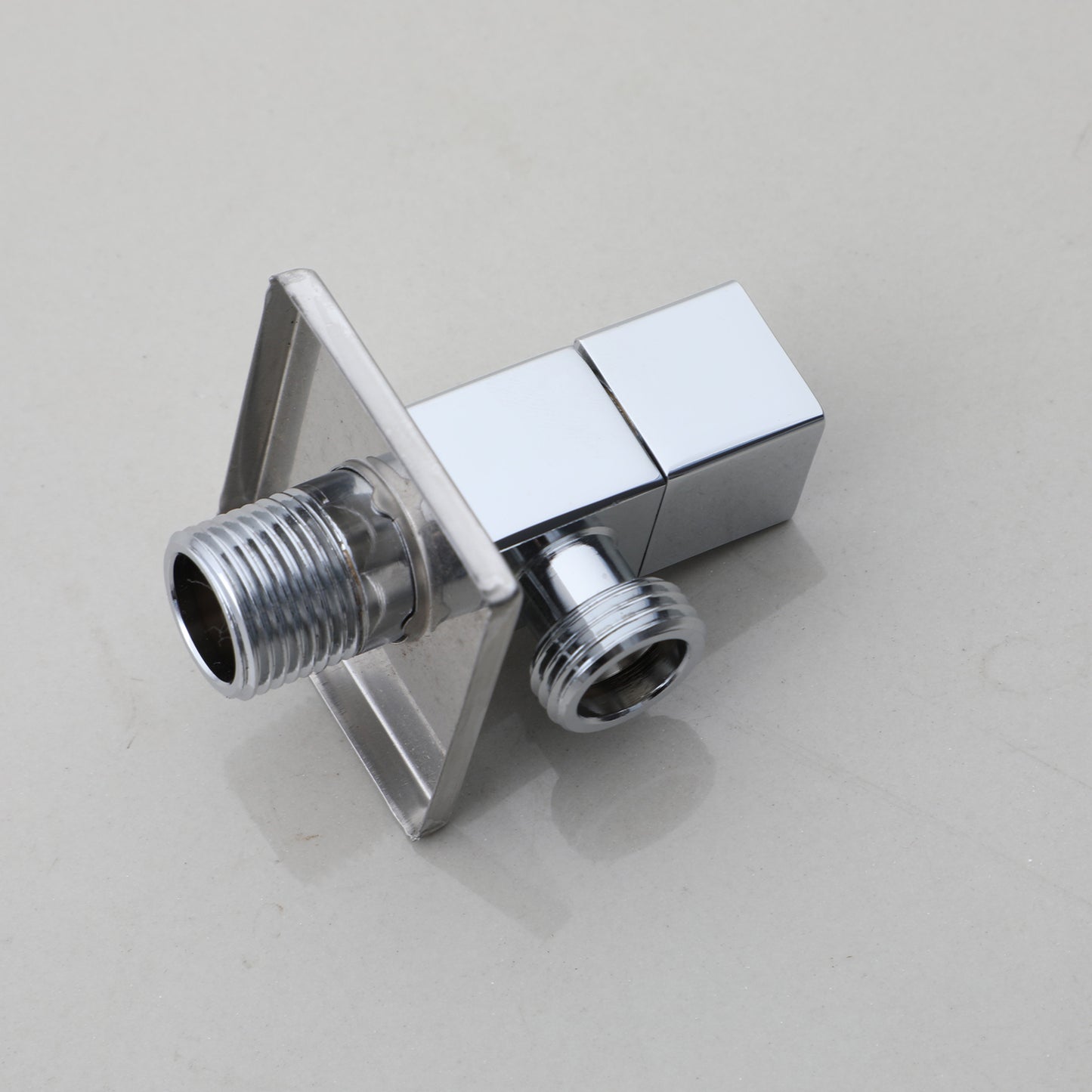 Chroom hoekstopkraan vierkant 1/2