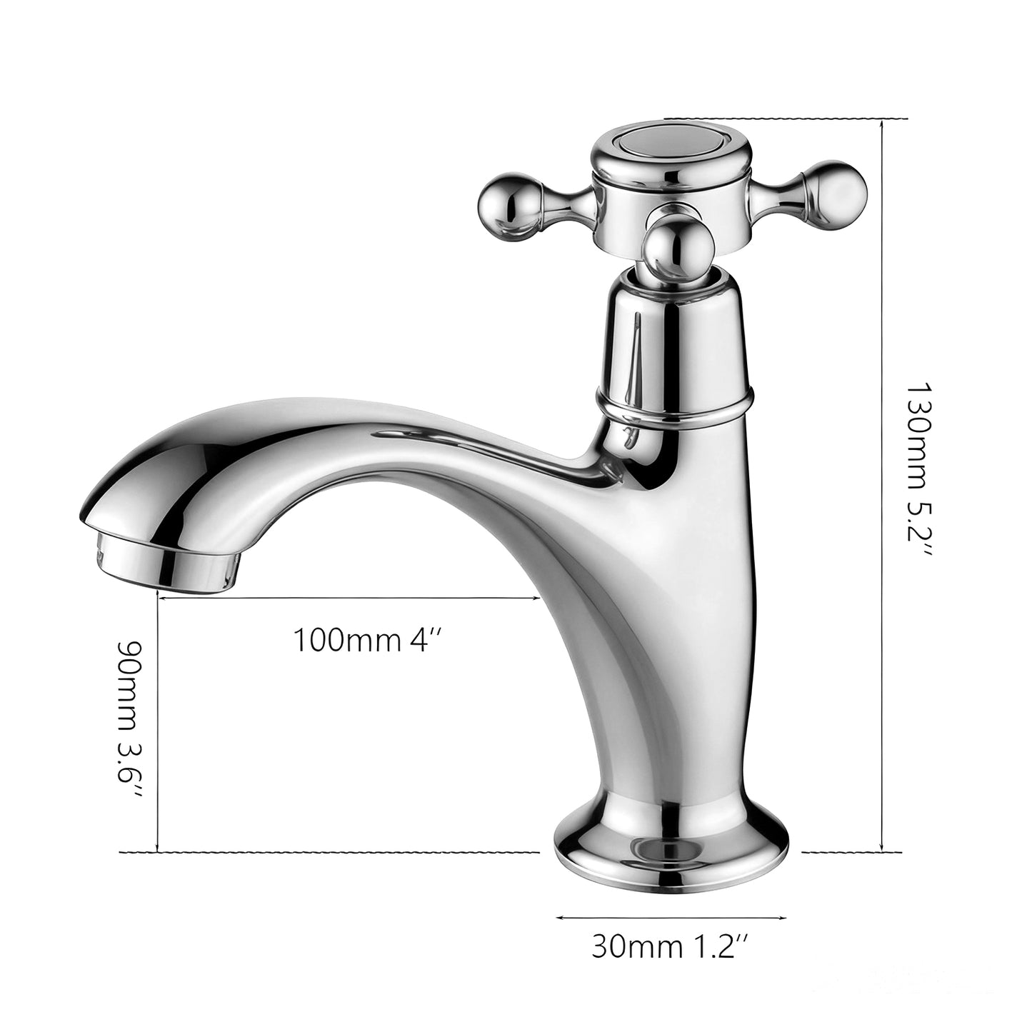 Nostalgische chroom koudwaterkraan