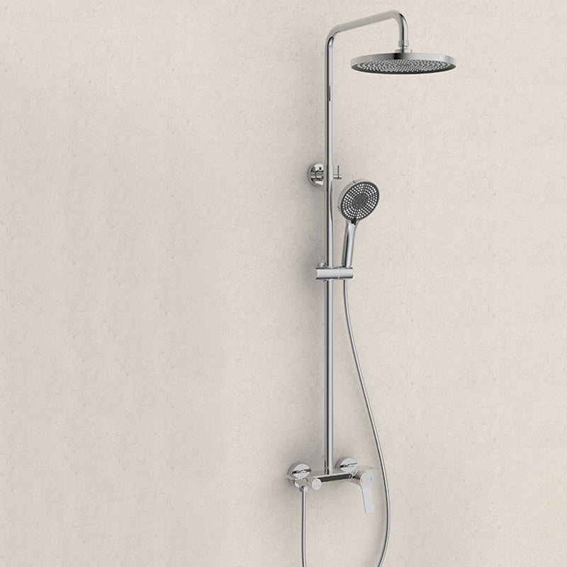 Chroom opbouw regendouche set met mengkraan