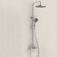 Chroom opbouw regendouche set met mengkraan