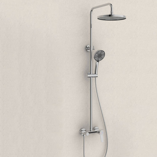 Chroom opbouw regendouche set met mengkraan