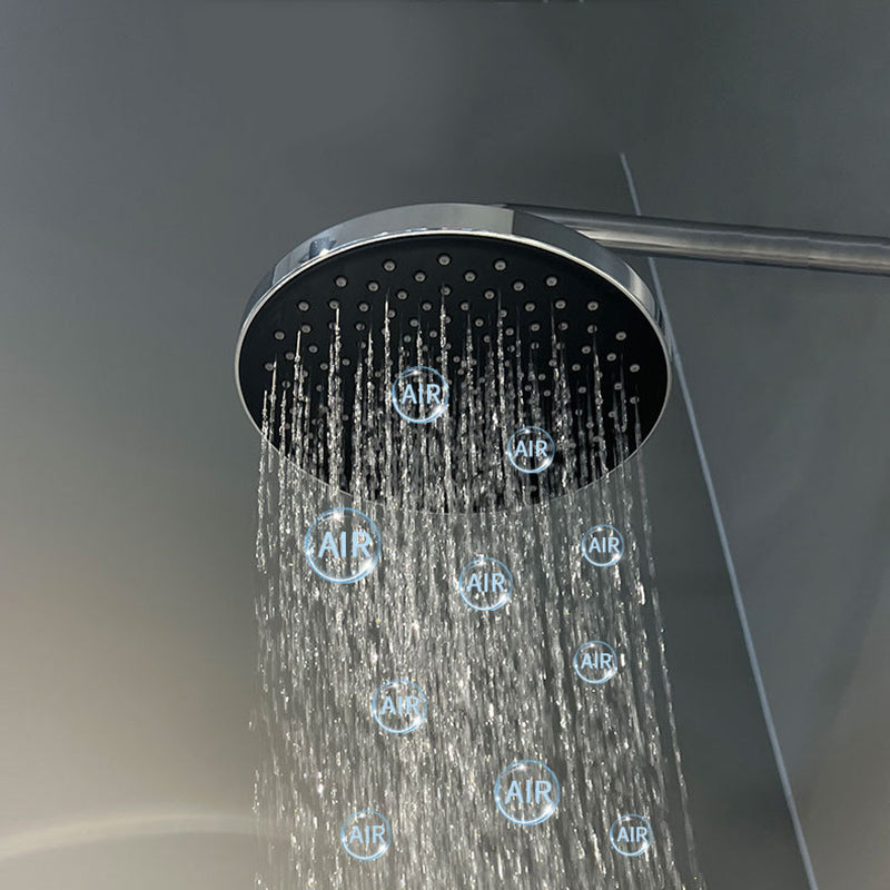 Chroom opbouw regendouche set met mengkraan