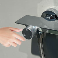 Chroom opbouw regendouche set met mengkraan