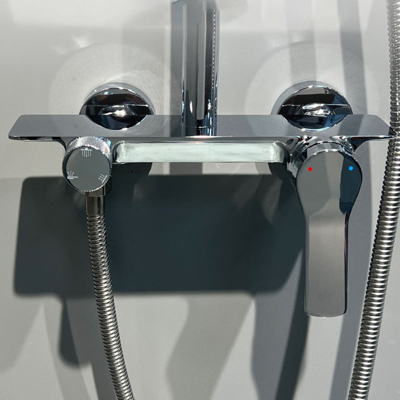 Chroom opbouw regendouche set met mengkraan