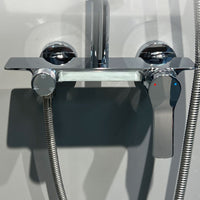 Chroom opbouw regendouche set met mengkraan