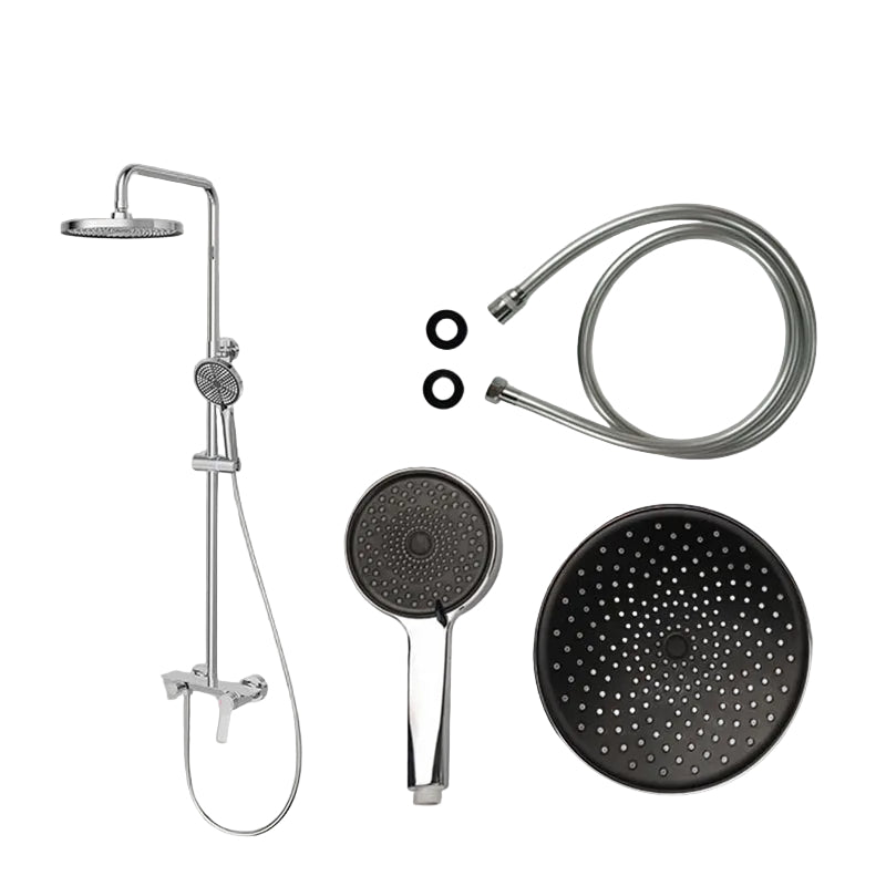 Chroom opbouw regendouche set met mengkraan