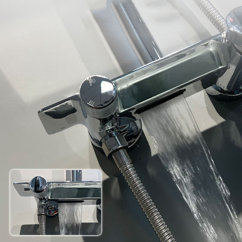 Chroom opbouw regendouche set met mengkraan