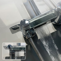 Chroom opbouw regendouche set met mengkraan