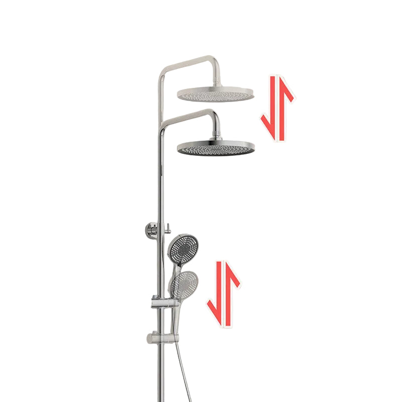 Chroom opbouw regendouche set met mengkraan