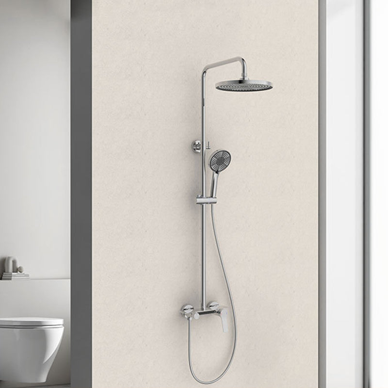 Chroom opbouw regendouche set met mengkraan