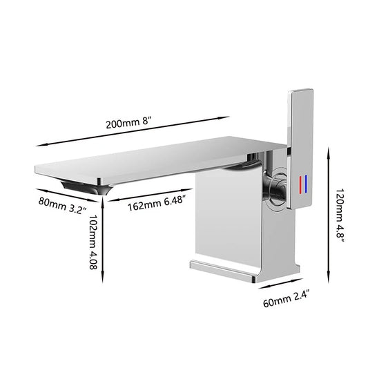 Chrome washbasin tap | Modern design 