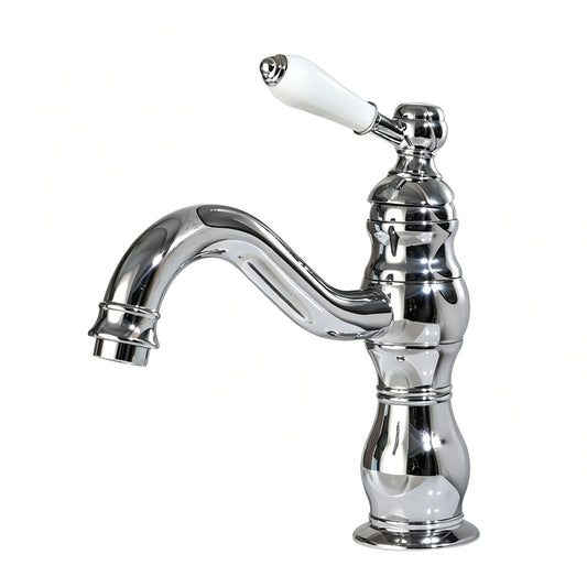 Chrome washbasin tap