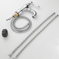 Chroom wastafelkraan met uittrekbare uitloop