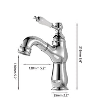 Chroom wastafelkraan met uittrekbare uitloop