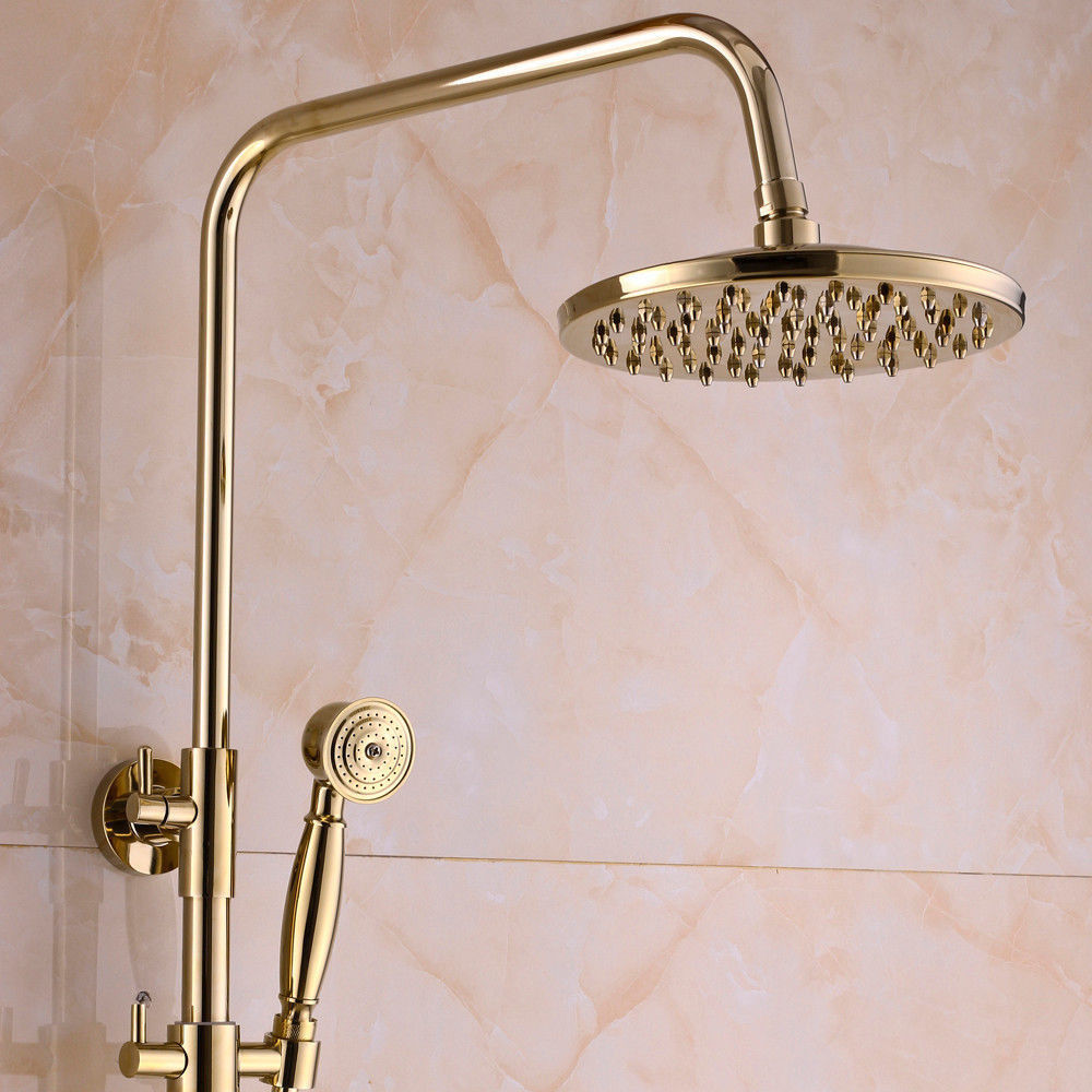 Nostalgische gouden opbouw douche