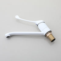 Medische elleboogbediende wastafelkraan – Wit