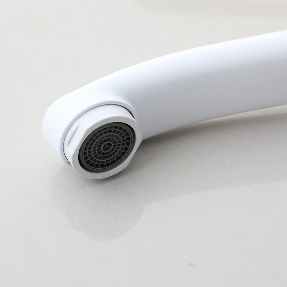 Medische elleboogbediende wastafelkraan – Wit