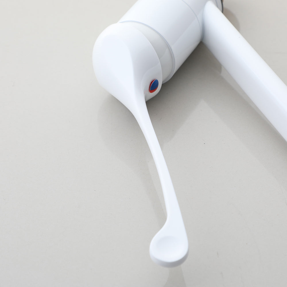 Medische elleboogbediende wastafelkraan – Wit