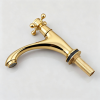 Nostalgische gouden koudwaterkraan