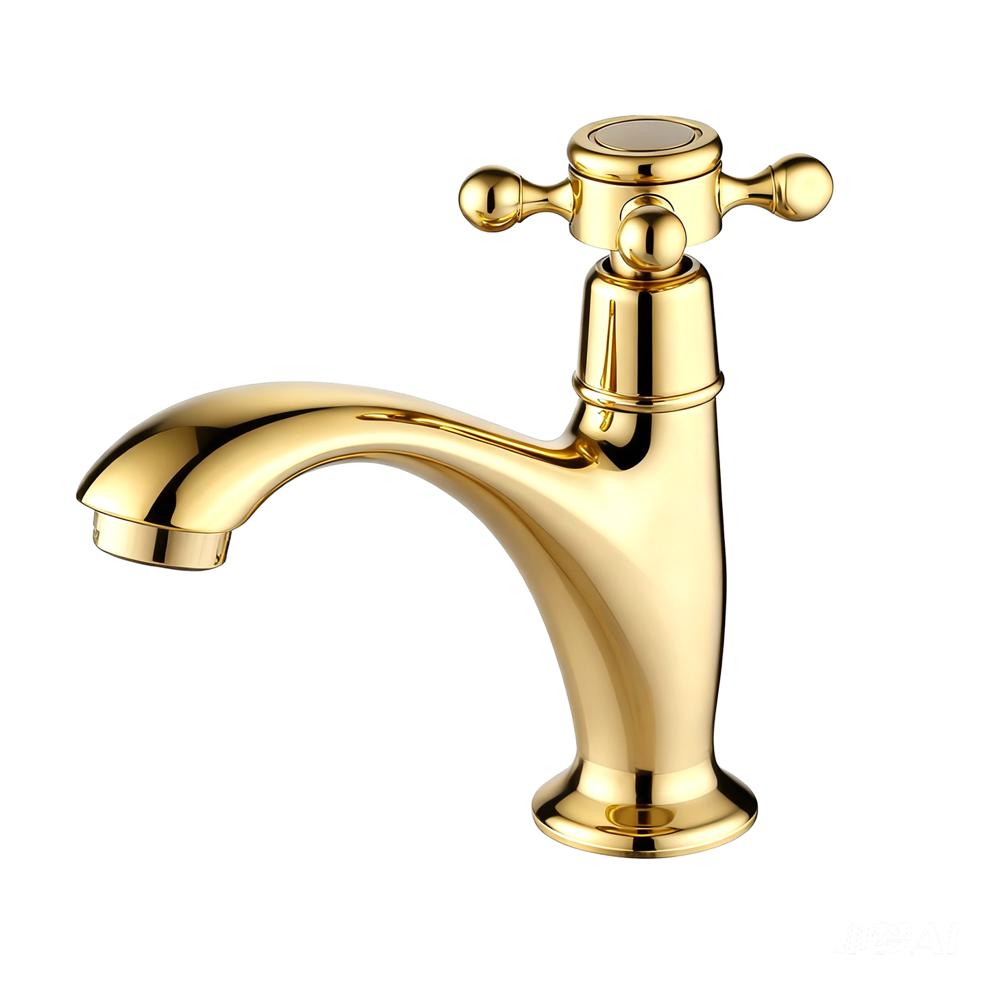 Nostalgische gouden koudwaterkraan