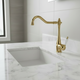 Nostalgic washbasin tap with antique gold finish