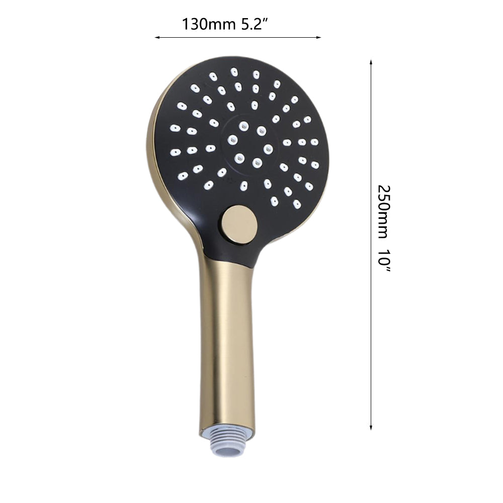 Geborsteld Gouden Handdouche – 3 Sproeistanden | Luxe Design