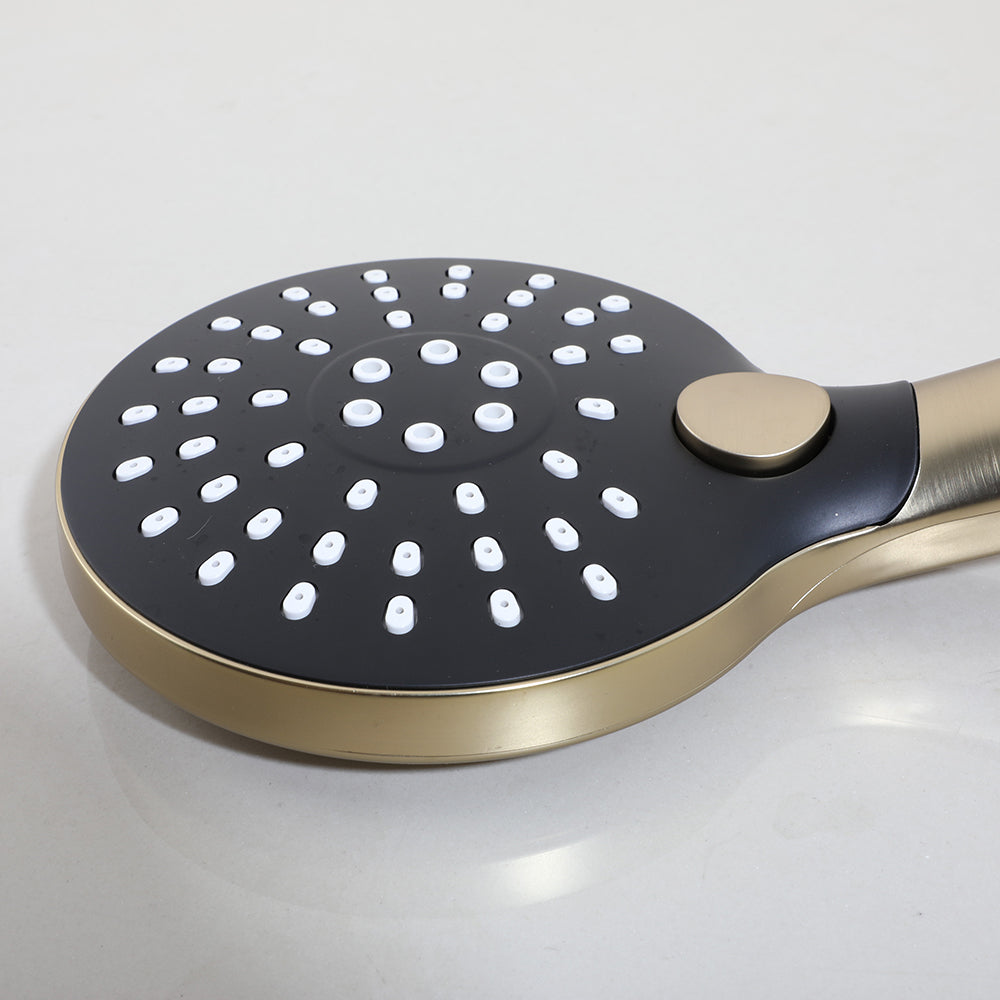 Geborsteld Gouden Handdouche – 3 Sproeistanden | Luxe Design