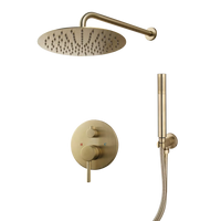 Brushed gold shower set