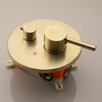 Brushed gold shower set