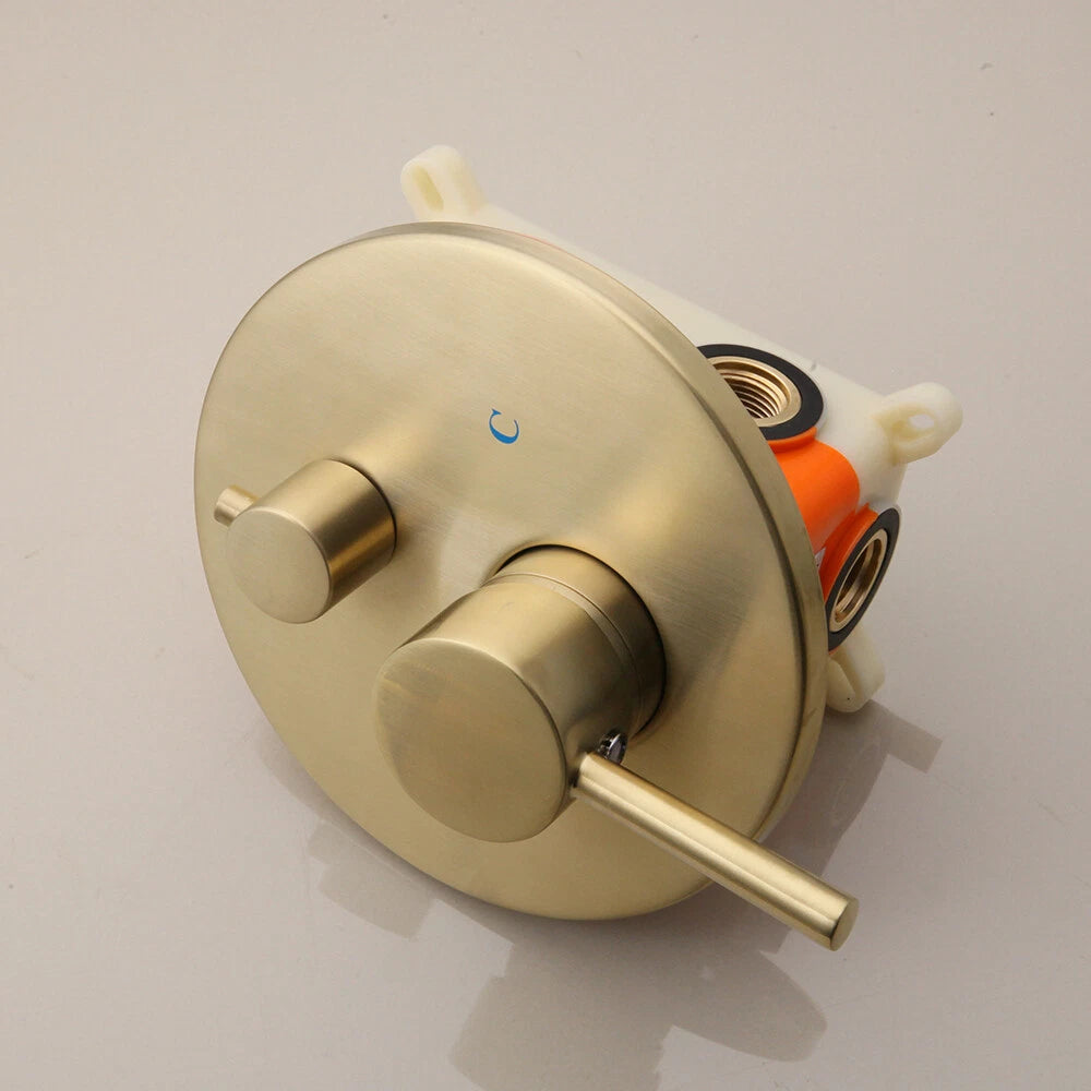 Brushed gold shower set