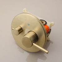 Brushed gold shower set