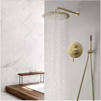 Brushed gold shower set