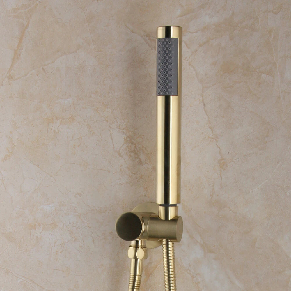 Brushed gold shower set