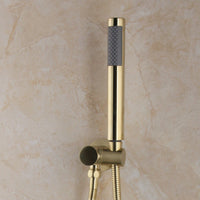 Brushed gold shower set