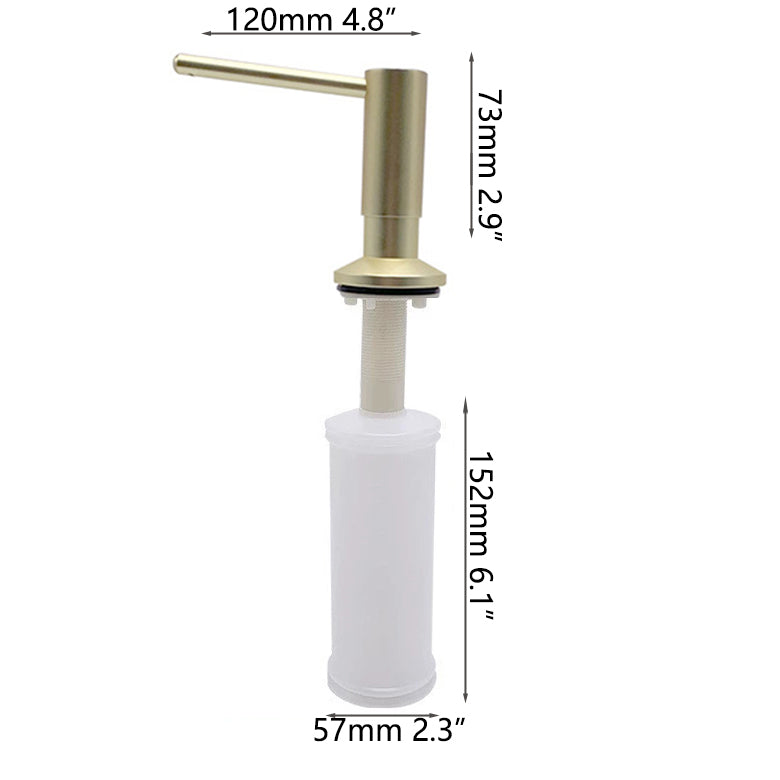 Inbouw Zeepdispenser Geborsteld Goud 350ml