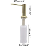 Inbouw Zeepdispenser Geborsteld Goud 350ml