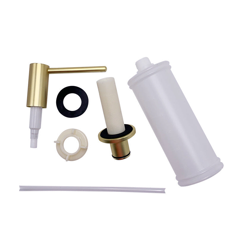Inbouw Zeepdispenser Geborsteld Goud 350ml
