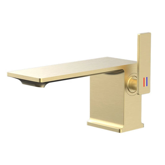 Brushed gold washbasin faucet | Modern design 