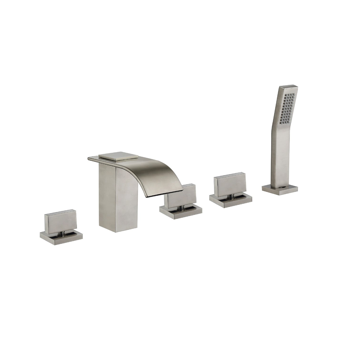 5-delige waterval badkraan – geborsteld nikkel